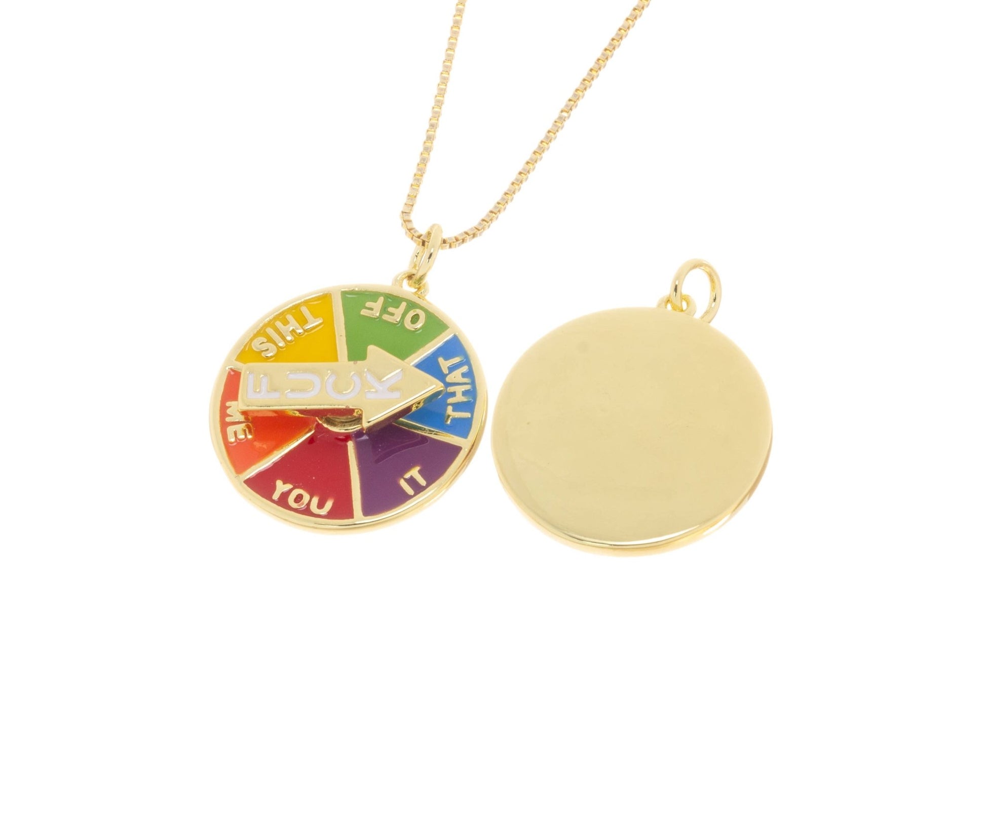 Gold Fcuk Charm With Spinning Arrow - Nifty Decor & More