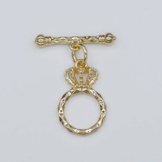 Gold Filled Crown Style Toggle Clasp For Jewelry Making DIY Necklace Bracelet Anklet L - 312 - Nifty Decor & More