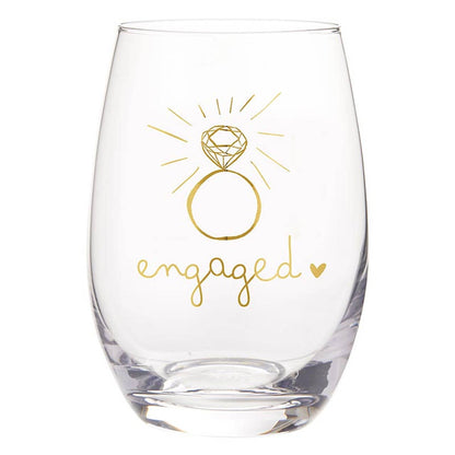 Gold Foil Stemless Wine Glass - Nifty Decor & More