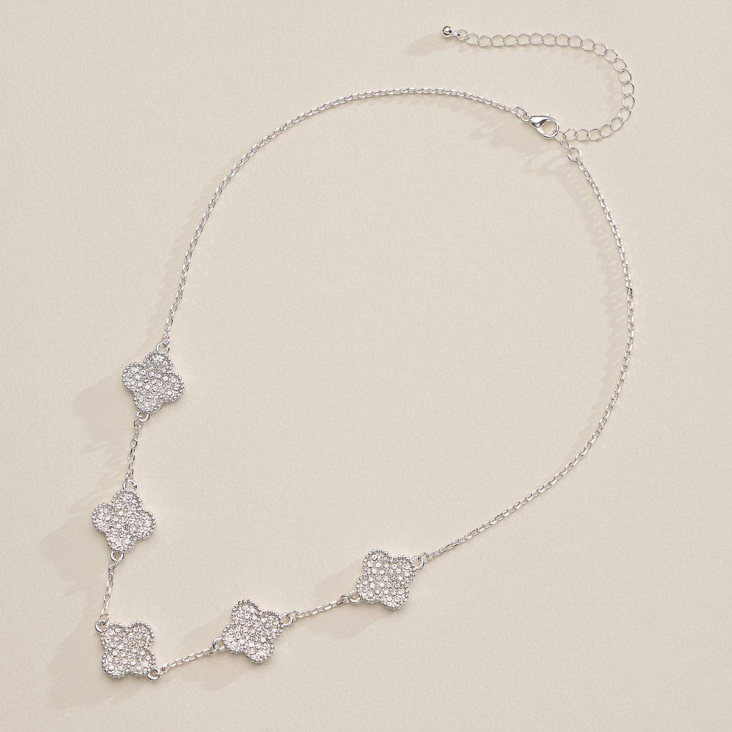 Gold Pavé Sparkling Petal Necklace