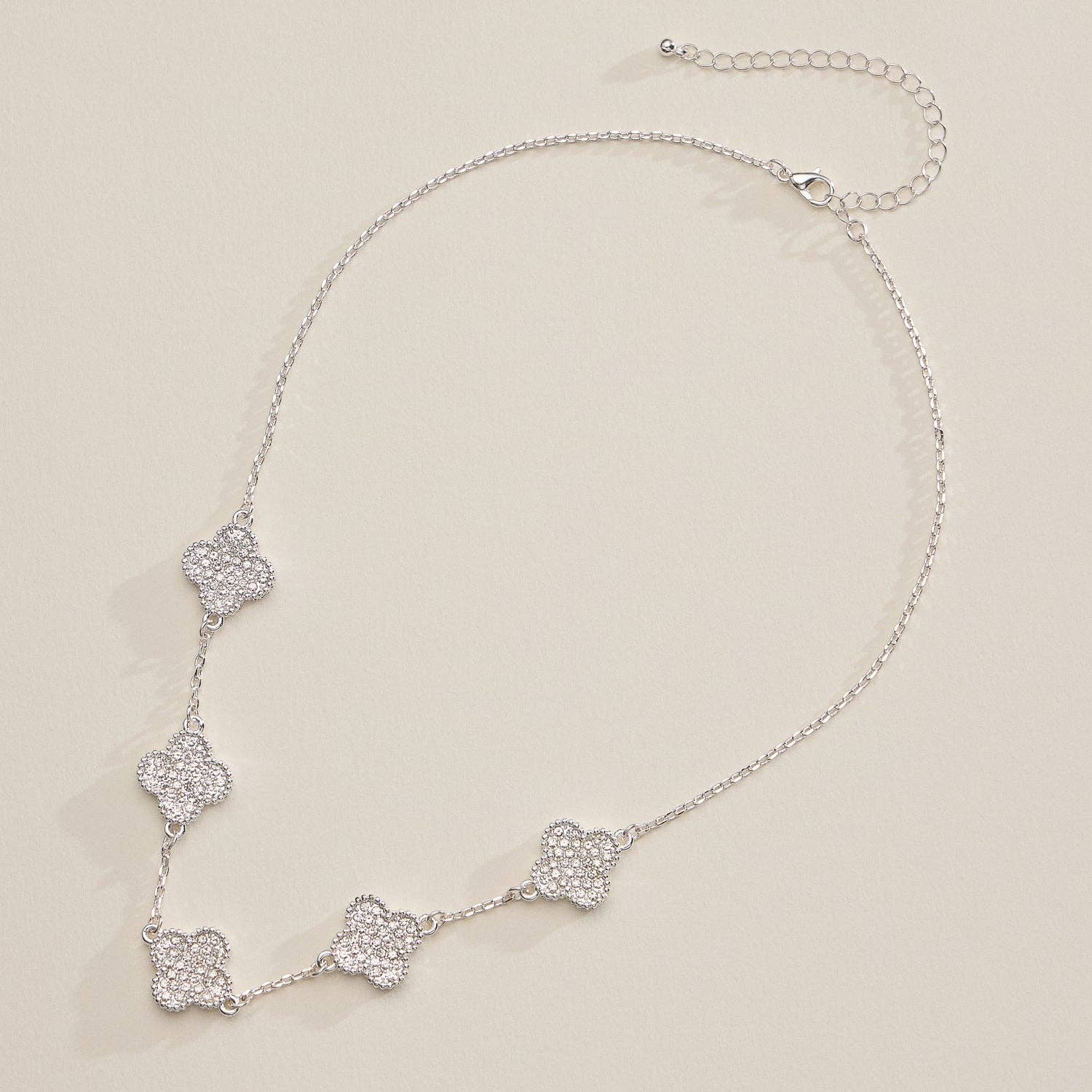 Gold Pavé Sparkling Petal Necklace