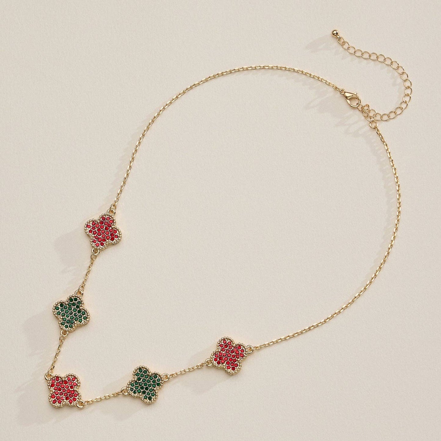 Gold Pavé Sparkling Petal Necklace