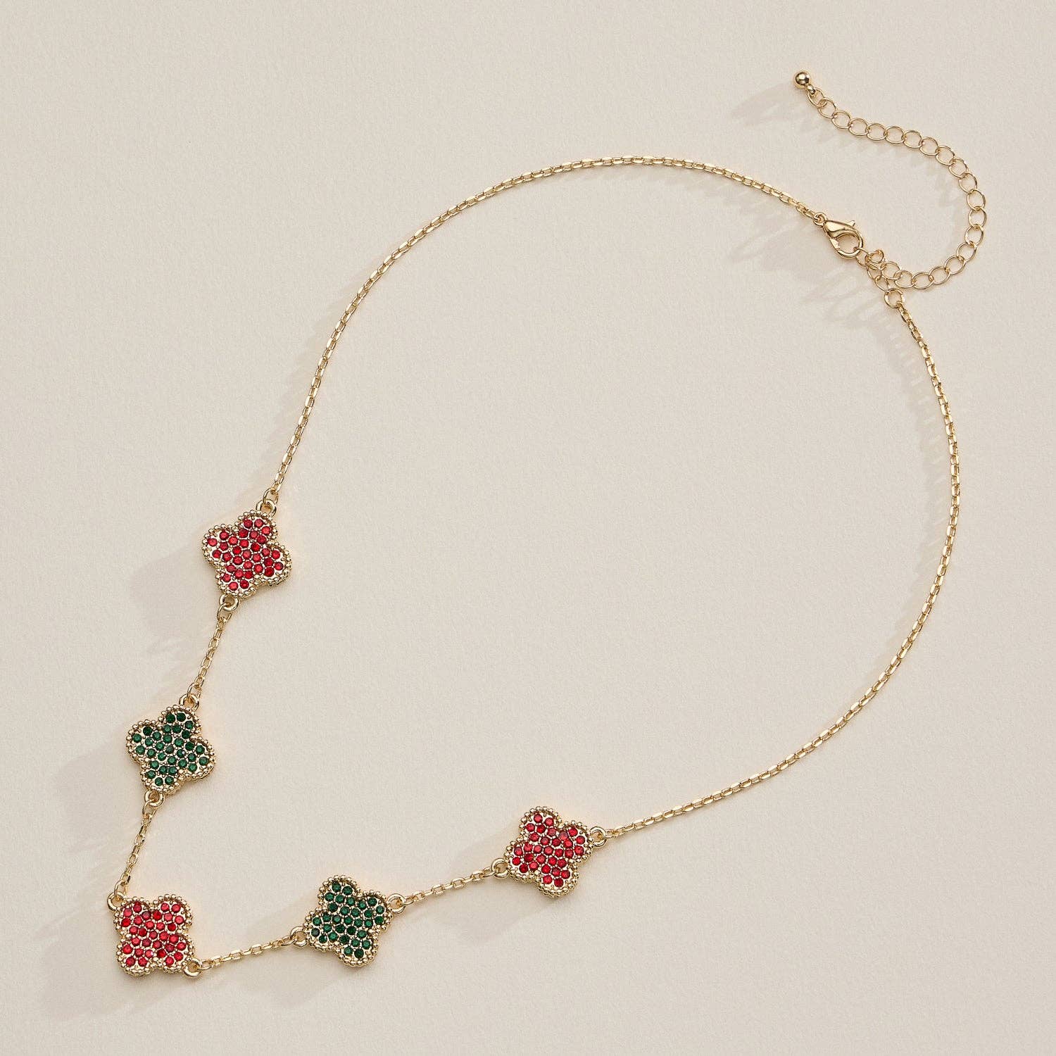 Gold Pavé Sparkling Petal Necklace