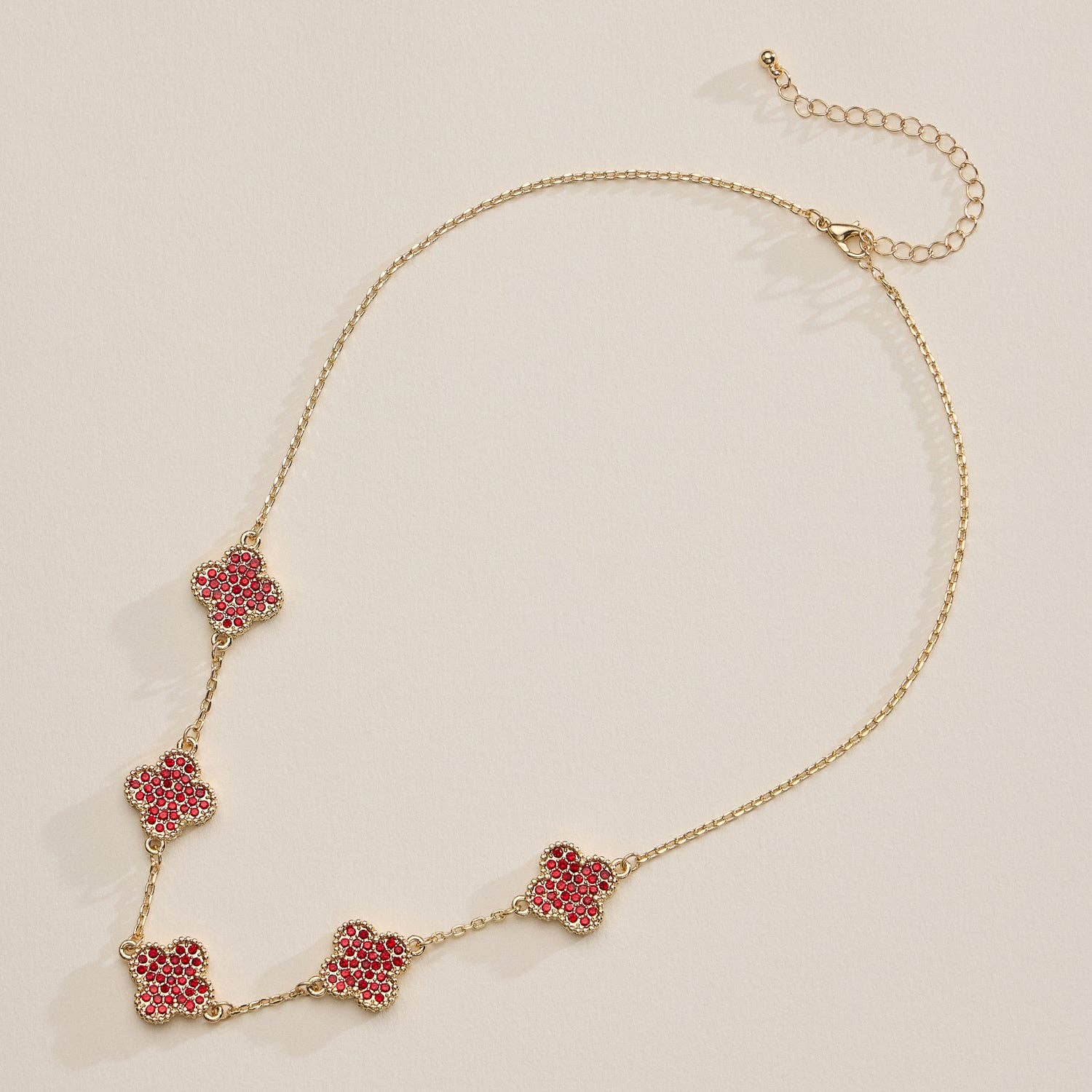 Gold Pavé Sparkling Petal Necklace