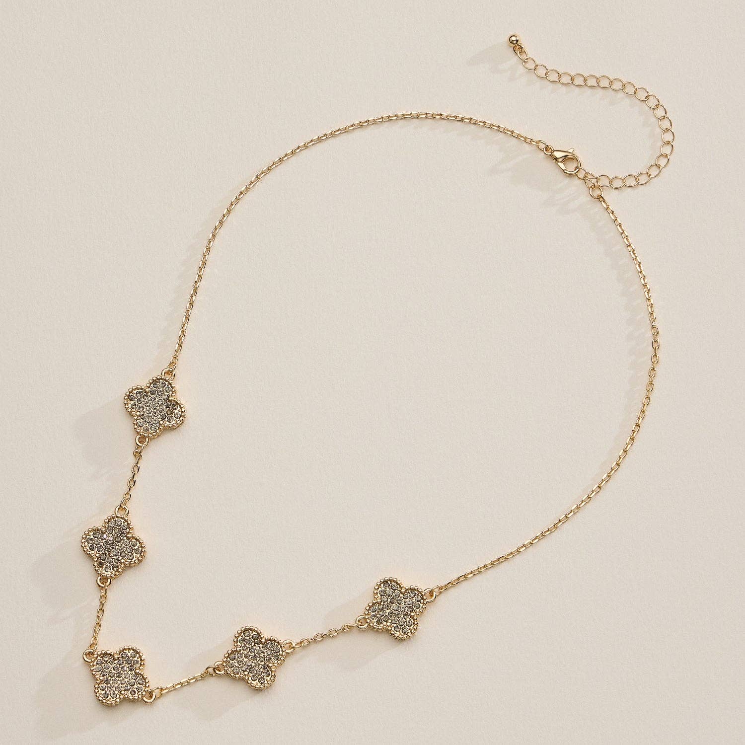 Gold Pavé Sparkling Petal Necklace - Nifty Decor & More