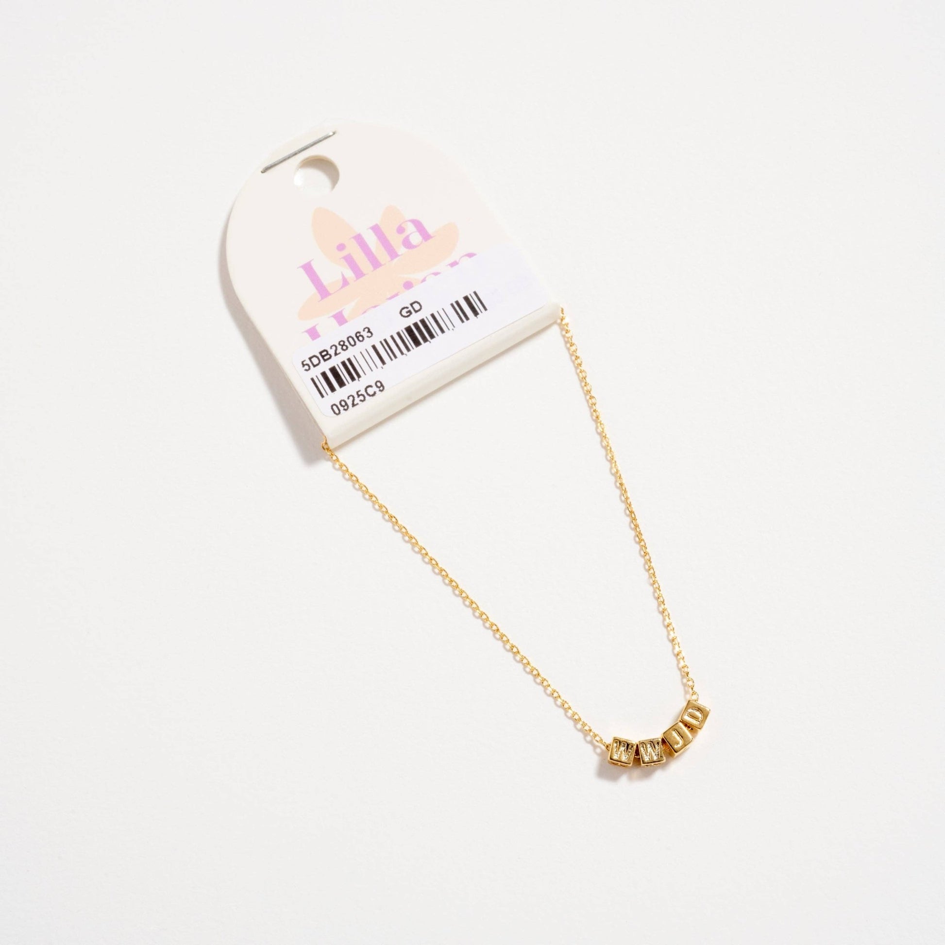 Gold WWJD Bracelet – Inspirational Letter Chain