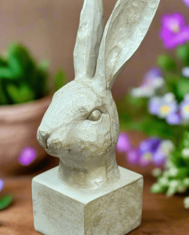Golden Art Bunny Figurine - Elegant Gold Leaf Rabbit Statue, Cute Home Decor, Perfect Gift for Easter & Animal Lovers - Nifty Decor & More