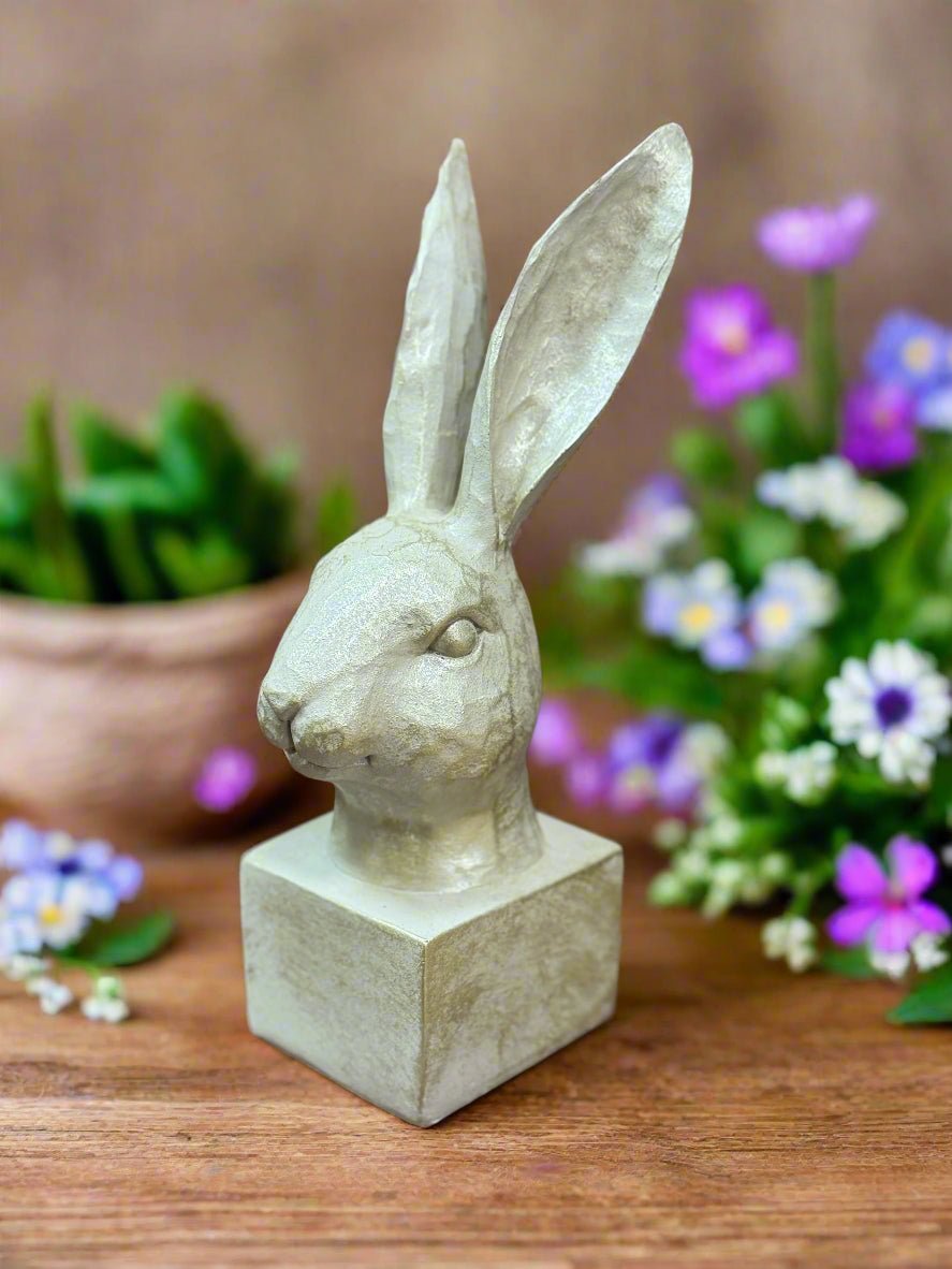 Golden Art Bunny Figurine - Elegant Gold Leaf Rabbit Statue, Cute Home Decor, Perfect Gift for Easter & Animal Lovers - Nifty Decor & More