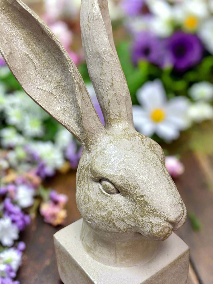 Golden Art Bunny Figurine - Elegant Gold Leaf Rabbit Statue, Cute Home Decor, Perfect Gift for Easter & Animal Lovers - Nifty Decor & More