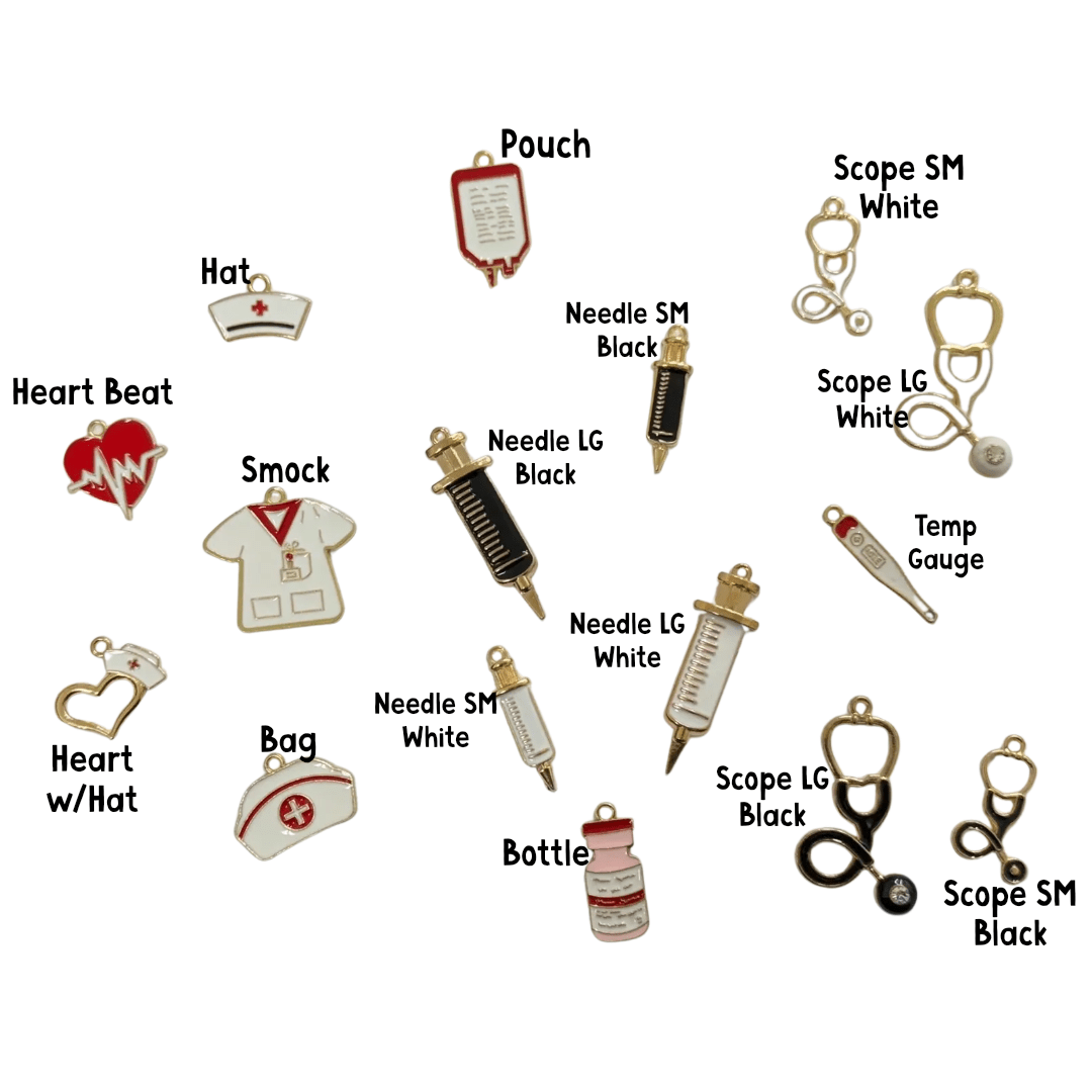Golden Nurse Pendant Charms, Elegant and Shiny, Perfect for Jewelry Making, Nurse Appreciation Gift - Nifty Decor & More