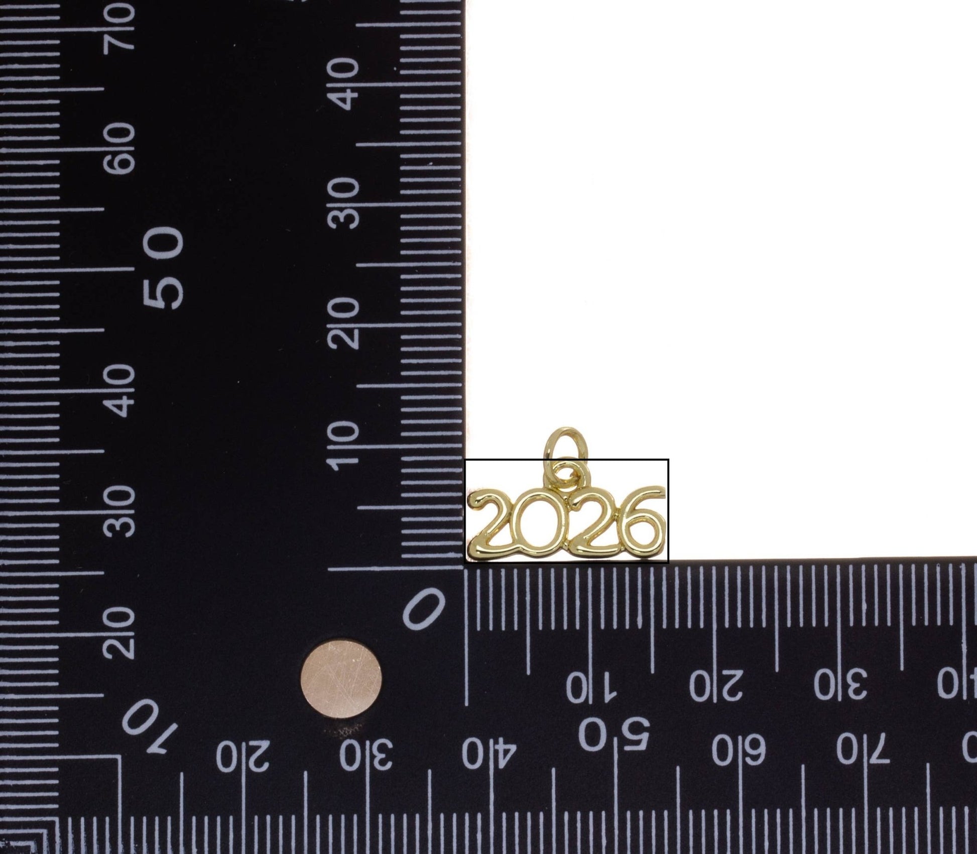 Gold/Silver 2026 Year Pendant Graduation Charm for Jewelry - Nifty Decor & More