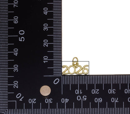 Gold/Silver 2026 Year Pendant Graduation Charm for Jewelry - Nifty Decor & More