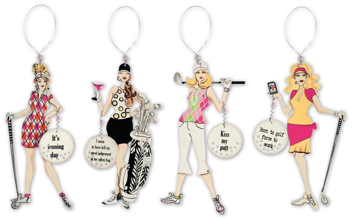 Golf Wine Charm and Magnet 4 Asst - Nifty Decor & More