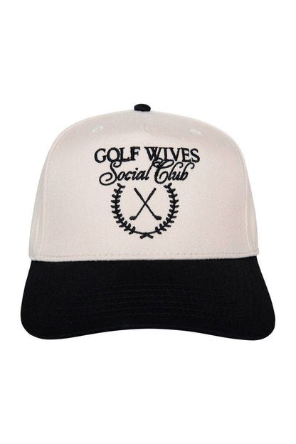 Golf Wives Social Club Hat, Chic Two - Toned Fitted Cap, Perfect for Girly Summer Vibes, Gift for Golf Lovers - Nifty Decor & More
