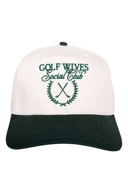 Golf Wives Social Club Hat, Chic Two - Toned Fitted Cap, Perfect for Girly Summer Vibes, Gift for Golf Lovers - Nifty Decor & More