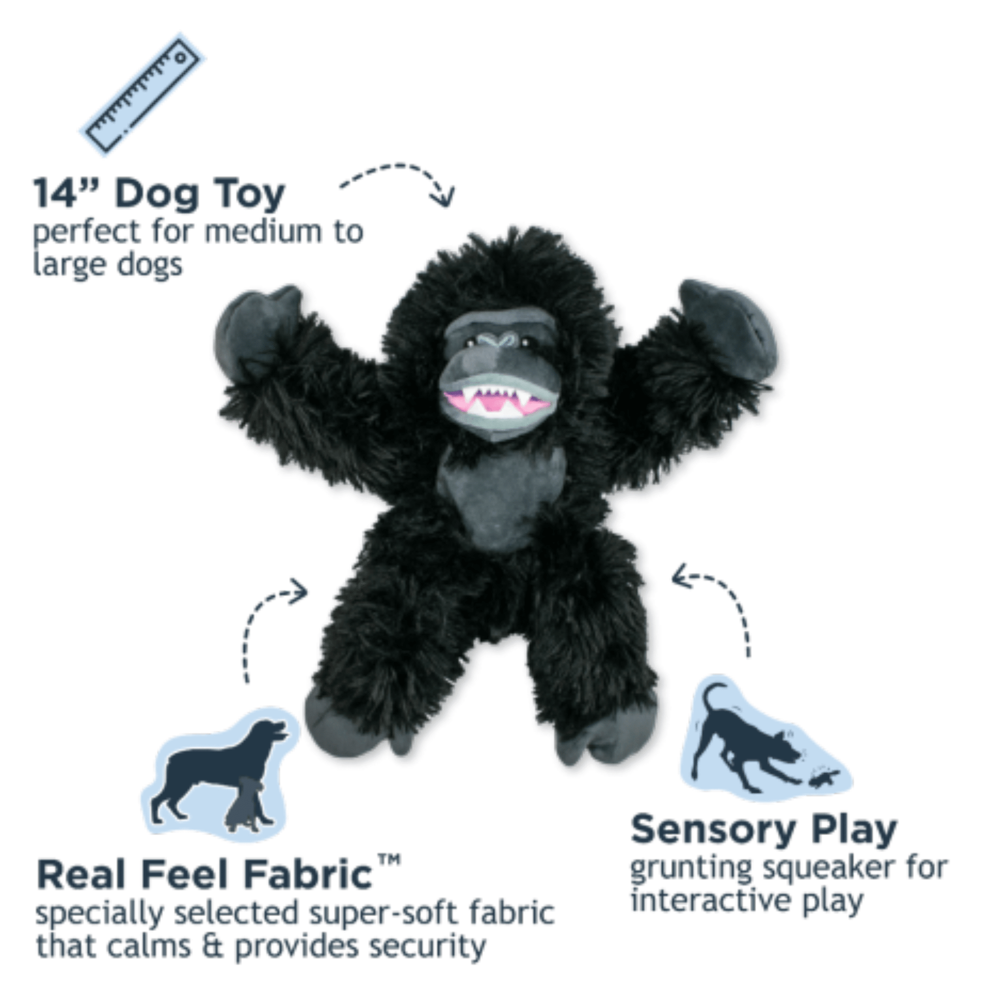 Gorilla Rope Body Dog Toy - Nifty Decor & More