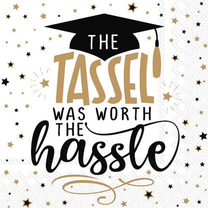 Grad Cap Paper Cocktail Napkins Pack of 20 - Nifty Decor & More