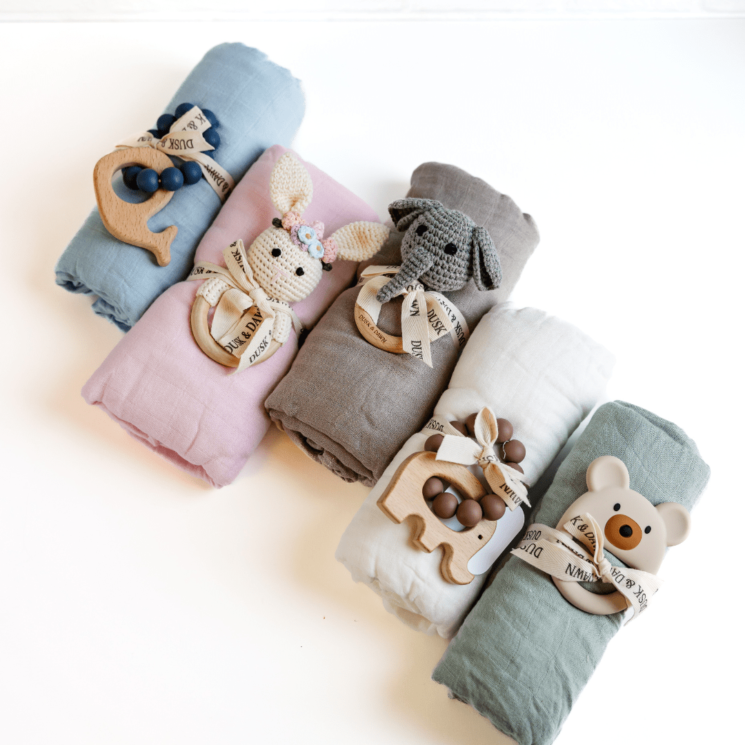 Gray Newborn Baby Bundle - 2 Piece Baby Shower Gift Set