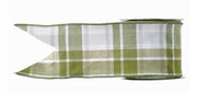 RAZ - 4" X 10 Yds Green Plaid Wired Ribbon Wired Ribbon   