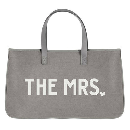 Grey Canvas Tote - The Mrs. - Nifty Decor & More