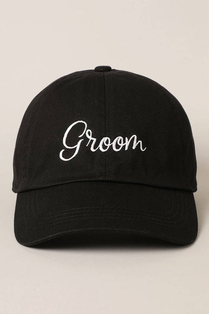 Groom Baseball Cap, Embroidered Lettering, Perfect Wedding & Bachelor Party Accessory, Groom Gift - Nifty Decor & More