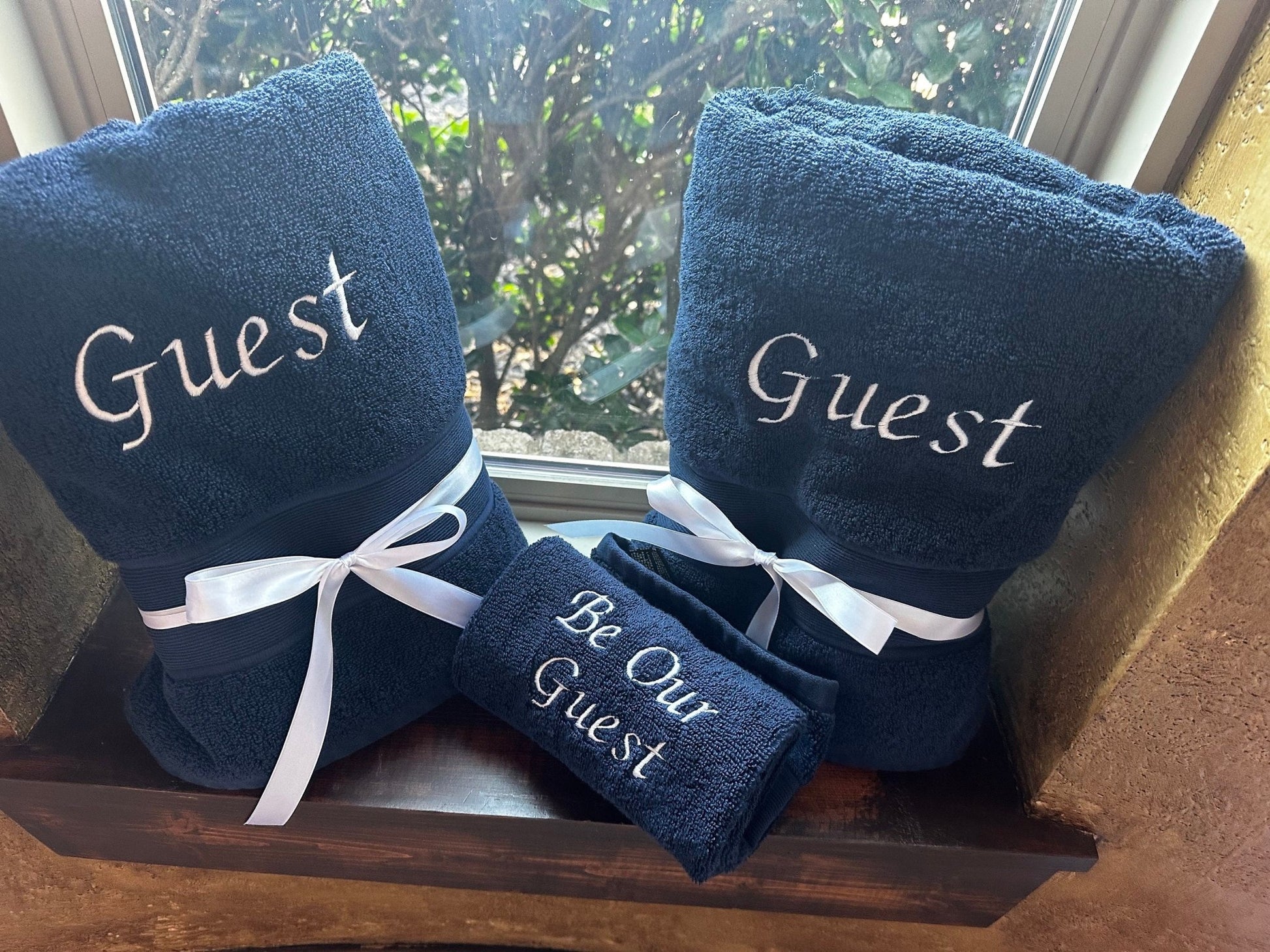 Guest Bath Towel Set | Embroidered Bath Towels - Nifty Decor & More