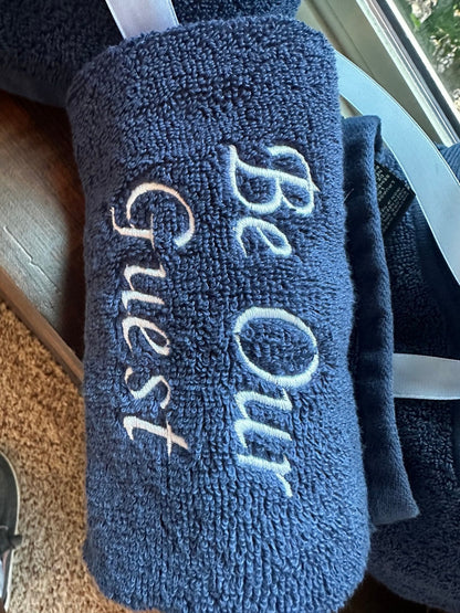 Guest Bath Towel Set | Embroidered Bath Towels - Nifty Decor & More