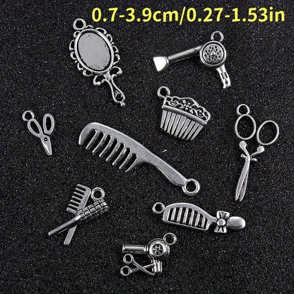 Hairdresser Pendant Charms, Cute Miniature Salon Tools Jewelry, Perfect Gift for Stylists and Beauty Lovers - Nifty Decor & More