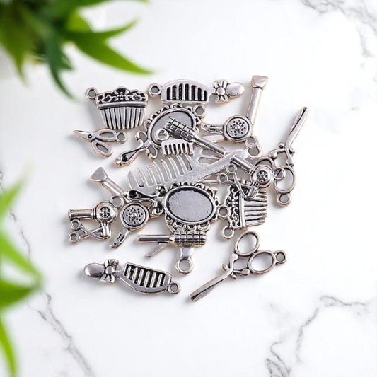 Hairdresser Pendant Charms, Cute Miniature Salon Tools Jewelry, Perfect Gift for Stylists and Beauty Lovers - Nifty Decor & More