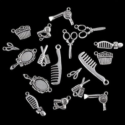 Hairdresser Pendant Charms, Cute Miniature Salon Tools Jewelry, Perfect Gift for Stylists and Beauty Lovers - Nifty Decor & More