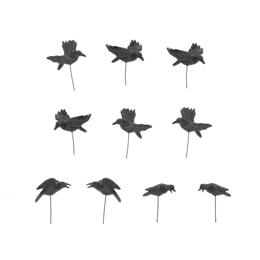 Halloween Crows Set/10 | Dept 56 - Nifty Decor & More