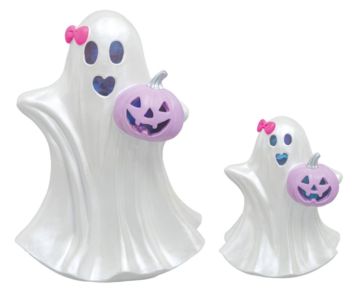 Halloween Ghost and Jack-o-Lantern with Lights - Nifty Decor & More