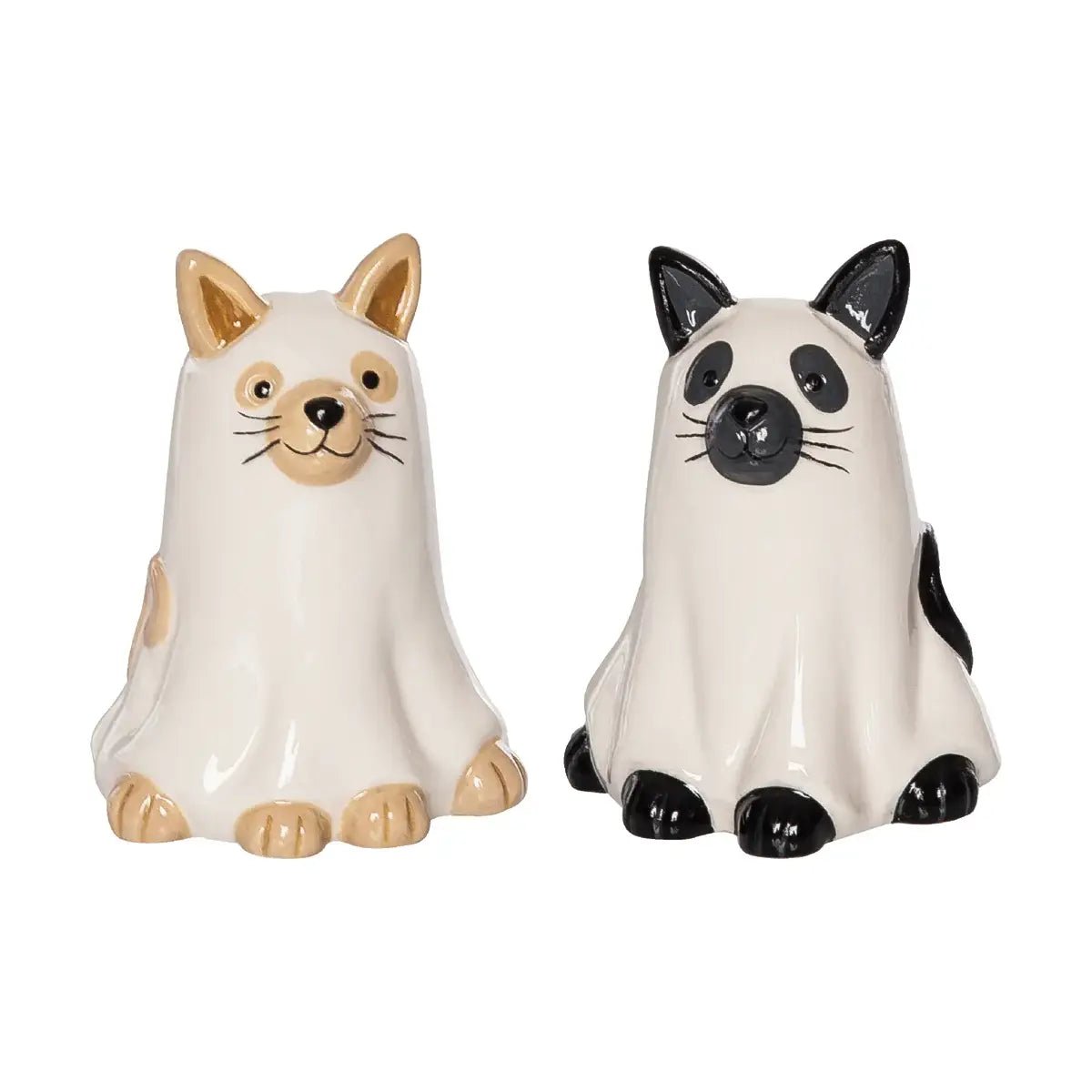 Halloween Ghost Cats Salt & Pepper Shaker Set - Nifty Decor & More