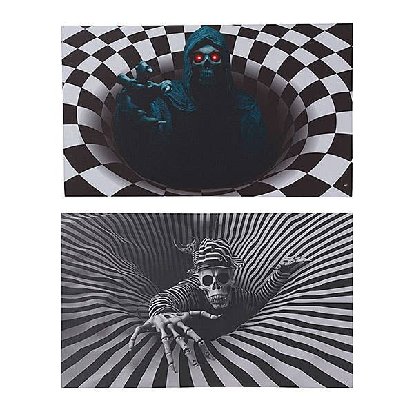 Halloween Illusion Door Mat, 29.9"L - Nifty Decor & More