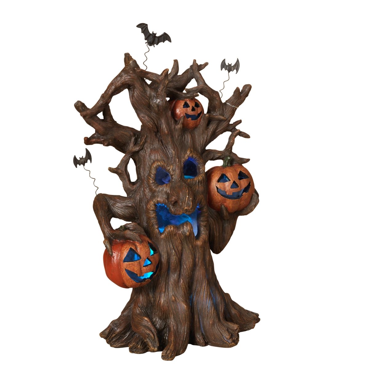 Halloween Lighted Resin Haunted Tree 18"H - Nifty Decor & More