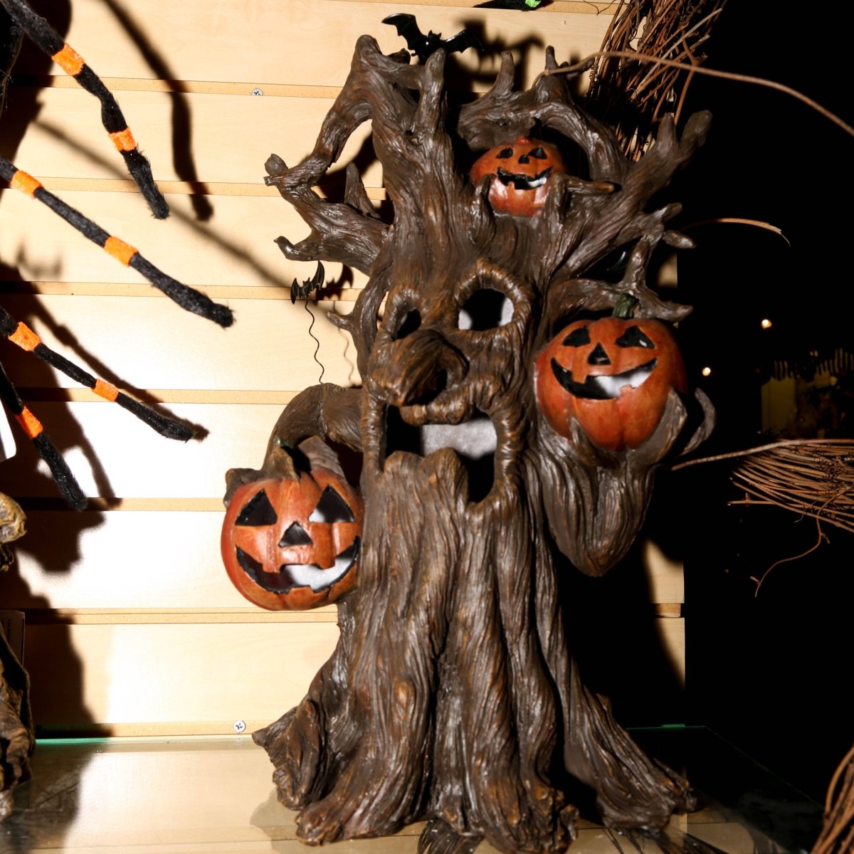 Halloween Lighted Resin Haunted Tree 18"H - Nifty Decor & More