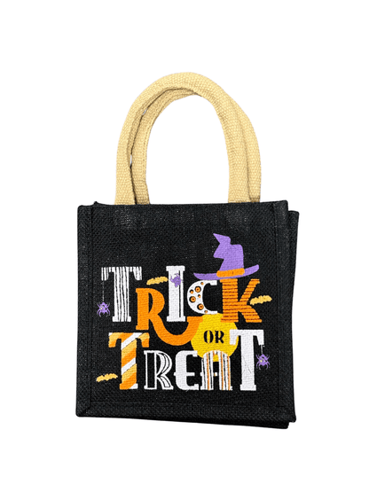 Halloween Petite Gift Tote, Light Pink White Small Handbag, Perfect for Halloween Surprises, Fun Seasonal Gift Bag - Nifty Decor & More