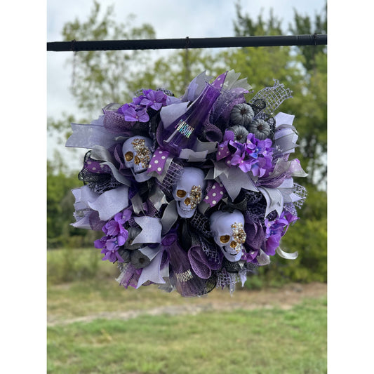 Halloween Skull Wreath