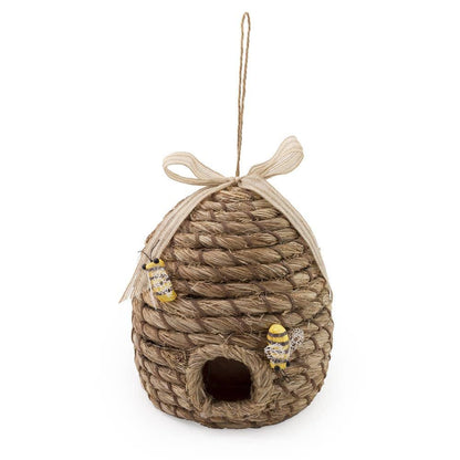 Hanging Beehive Birdhouse - 8.5" Diameter Nesting House for Outdoor Decor & Garden - Unique Gifts for Bird Lovers - Nifty Decor & More