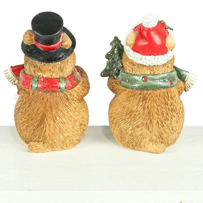 Happy Christmas Capybara Dangle Legs - Nifty Decor & More
