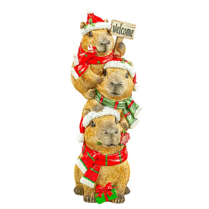 Happy Christmas Capybara Stacker Tabletop - Nifty Decor & More