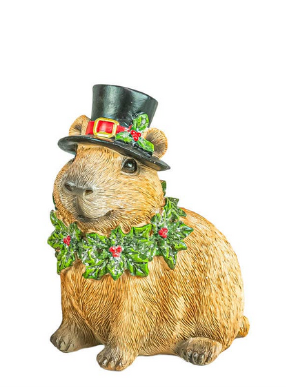 Happy Christmas Capybara Tabletop - Nifty Decor & More