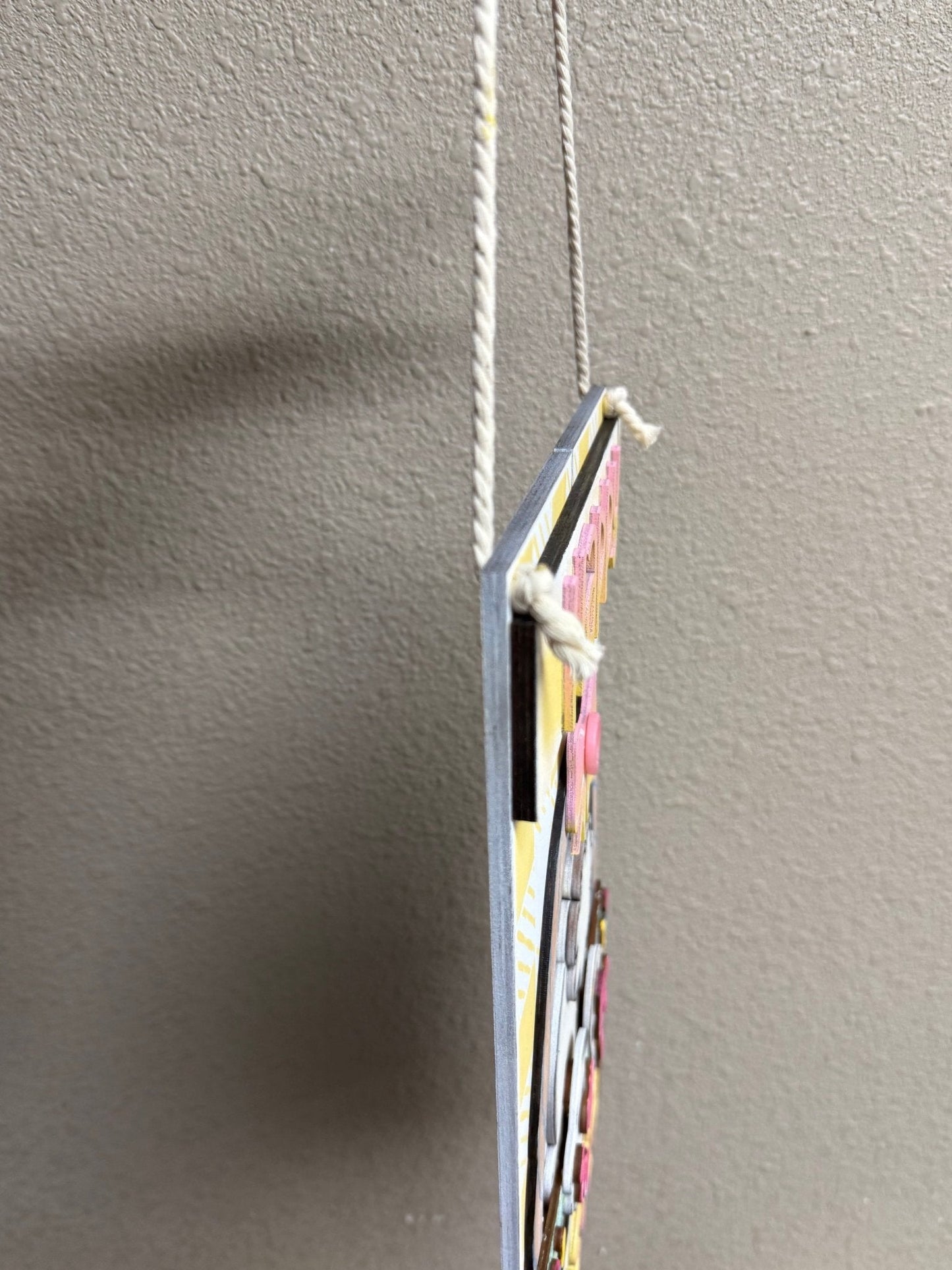 Happy Easter Bunny Tail Hanger | Spring Decor & Easter Decoration for Your Home - Nifty Decor & More