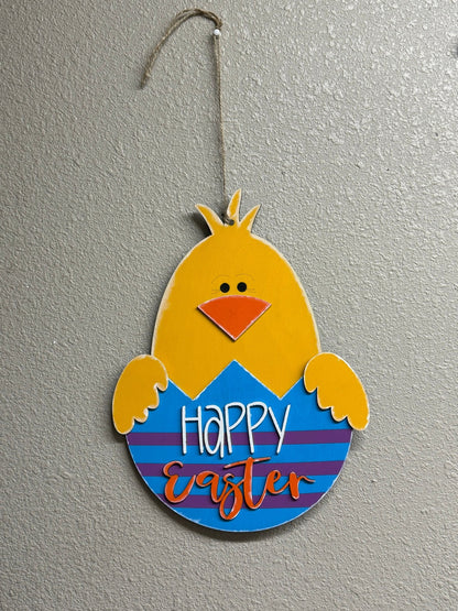 Happy Easter Door Hangers Chick Easter