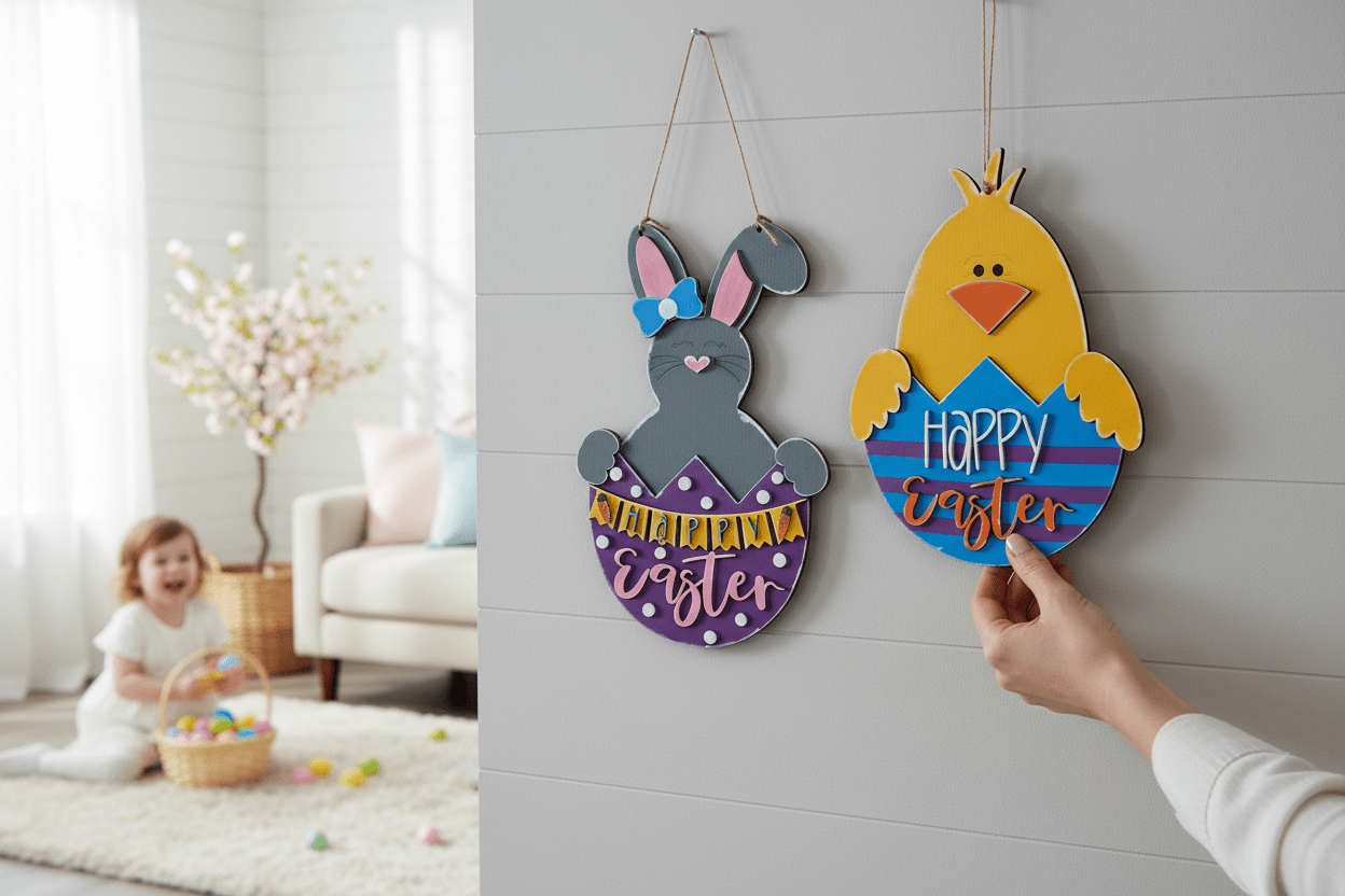 Happy Easter Door Hangers - Nifty Decor & More