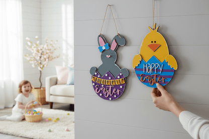 Happy Easter Door Hangers - Nifty Decor & More