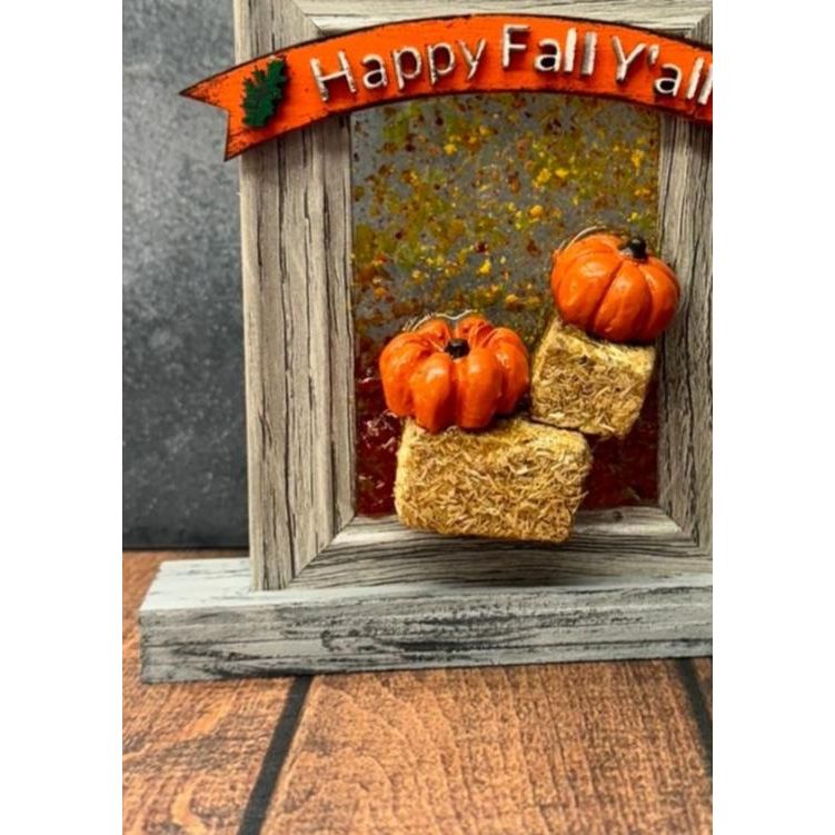 Happy Fall Y'all Mini Resin Frame Resin
