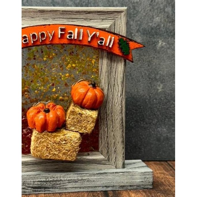 Happy Fall Y'all Mini Resin Frame Resin