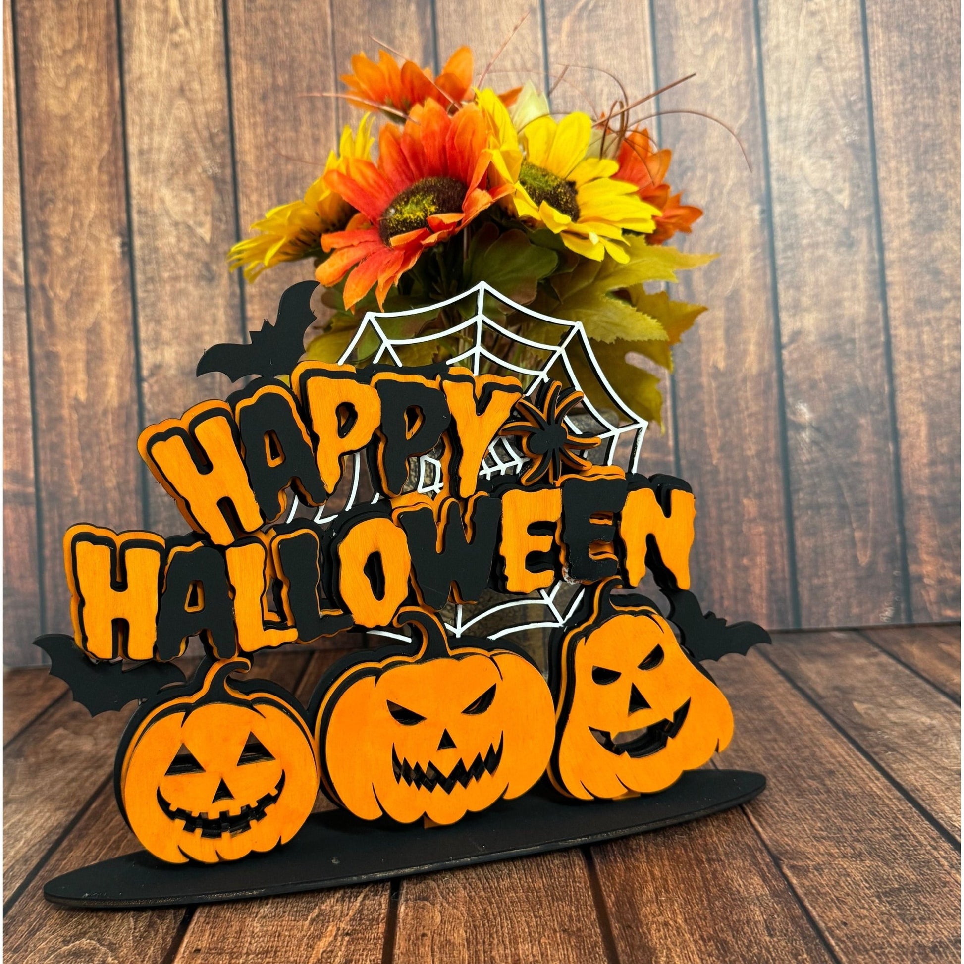 Happy Halloween Pumpkin Stand - Nifty Decor & More