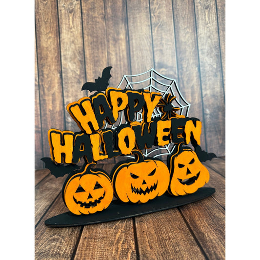 Happy Halloween Pumpkin Stand - Nifty Decor & More